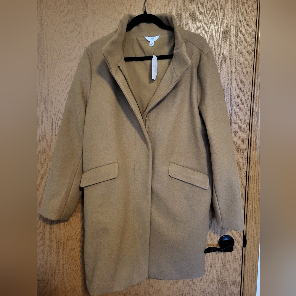 Time & Tru Faux Wool Trench Coat